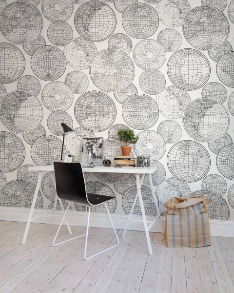 Globes Gathering, Black and White