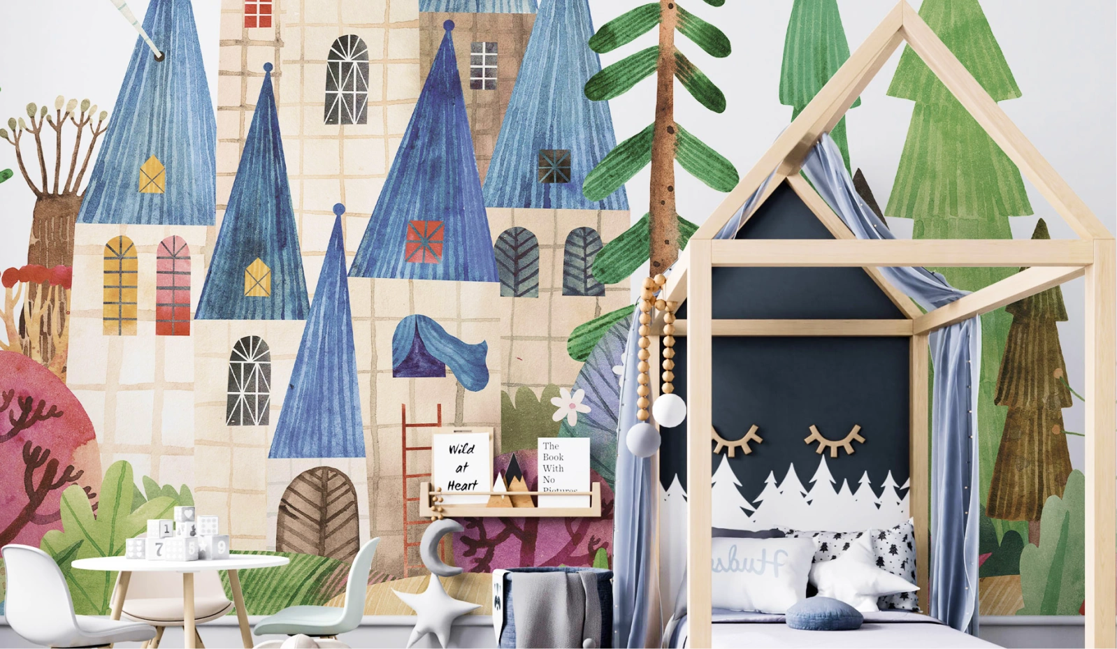 Colorful castel for kids playroom