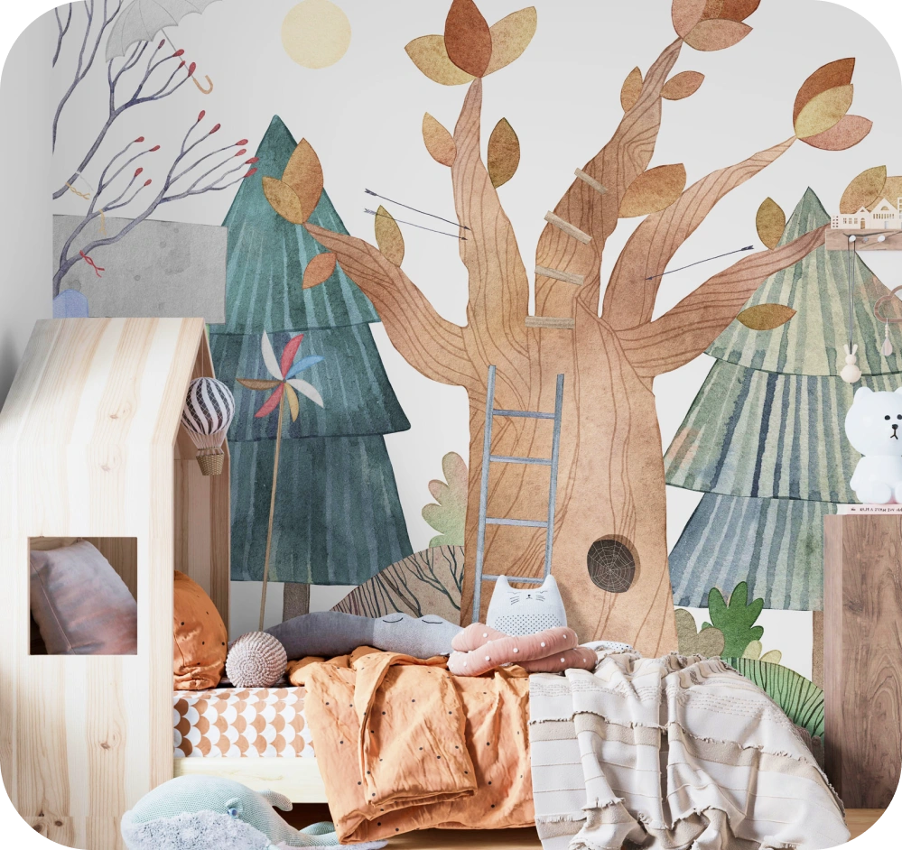 Forest tree look stunning at nursery room