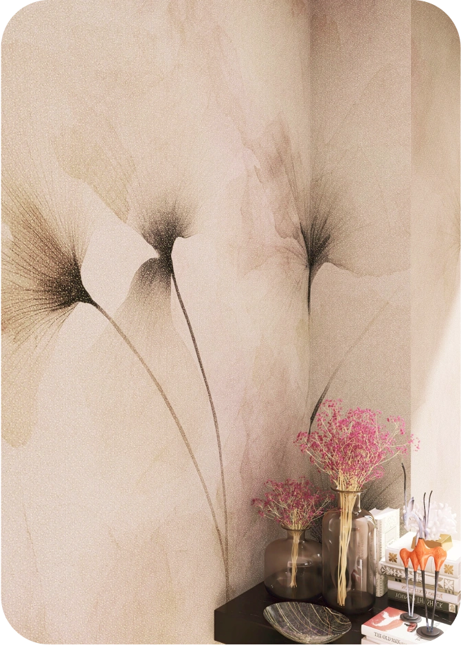 Minimalist Big Floral Mural by Rimura Mida Collection