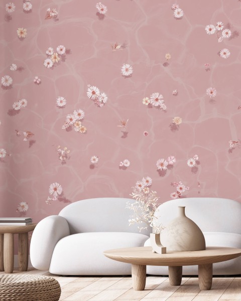 Floral Bath Blush Wallpaper | SIAN ZENG