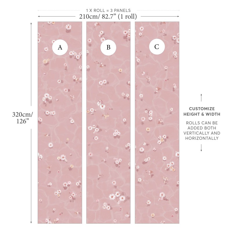  Floral Bath Blush Wallpaper | SIAN ZENG