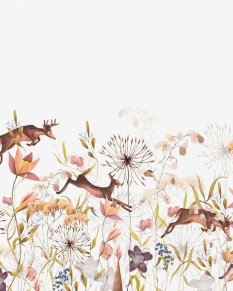 Oliver Robins | Jumping Deer Among the Plants