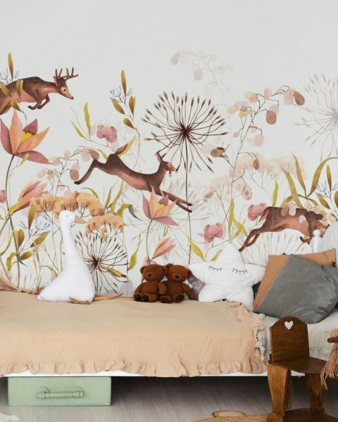 Oliver Robins | Jumping Deer Among the Plants