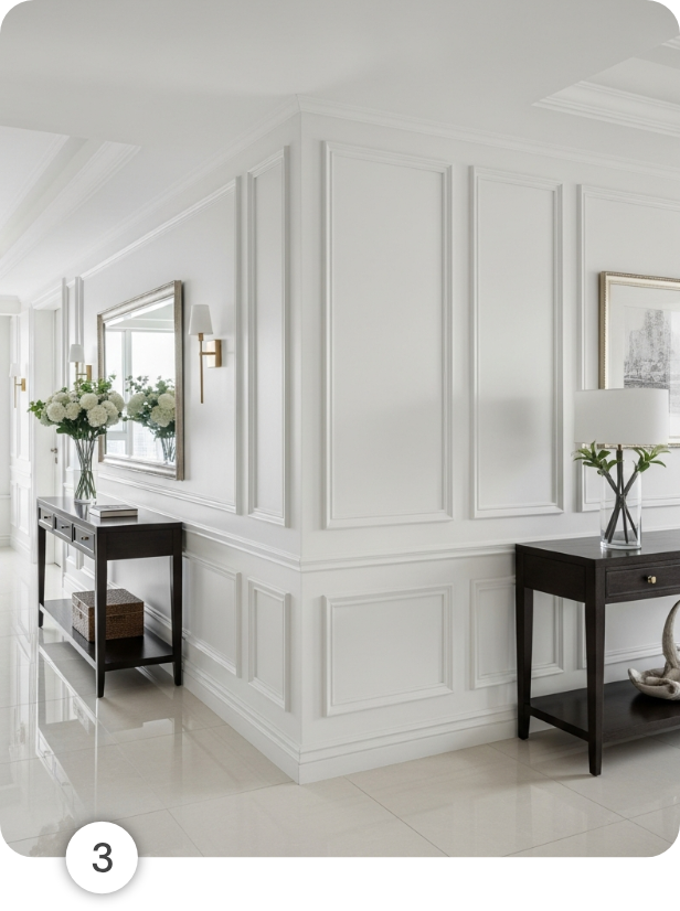 Enhance property using wainscoting