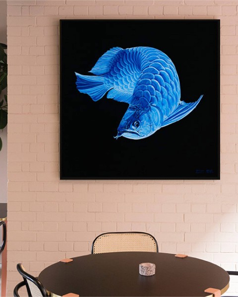 Frame - Majestic Blue arowana fish