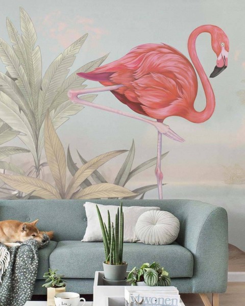 WALLCOLORS | Crimson Flamingo
