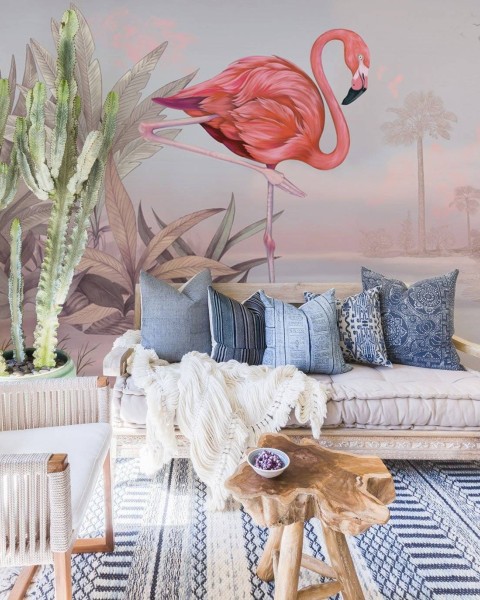 WALLCOLORS | Crimson Flamingo