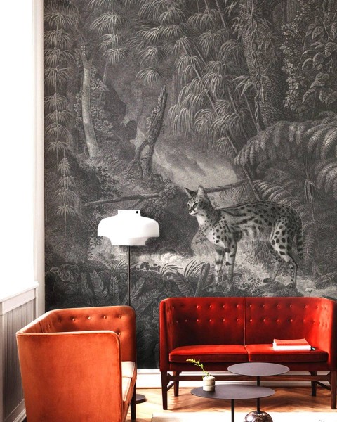 Wallcolors | Palms And Cats Wallpaper