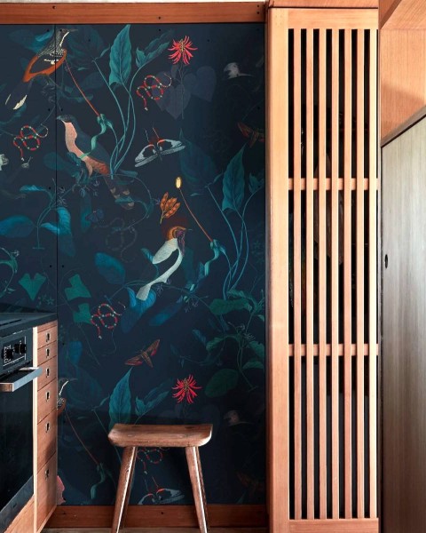 Wallcolors | Teal Blue Garden Wallpaper