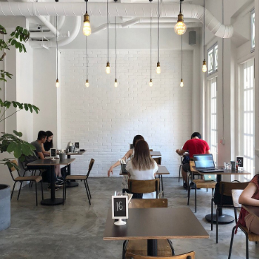 Minimalist cafe indoor