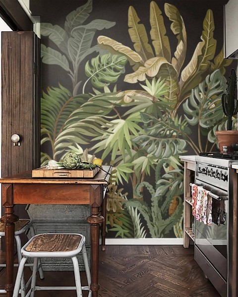 Wallcolors | Jungle Black Wallpaper