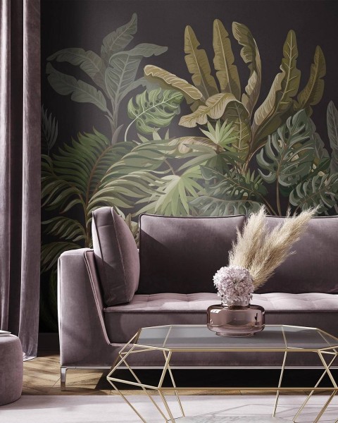 Wallcolors | Jungle Black Wallpaper