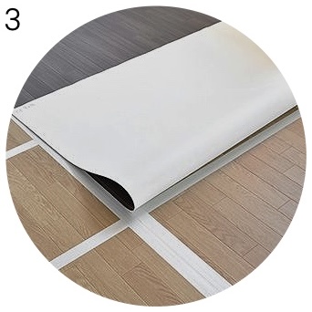 Prepare the double-sided tape and stick it onto the cushion sheet bottom. 