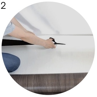 Measure the size of your room and decide how you want to align the cushion sheet.