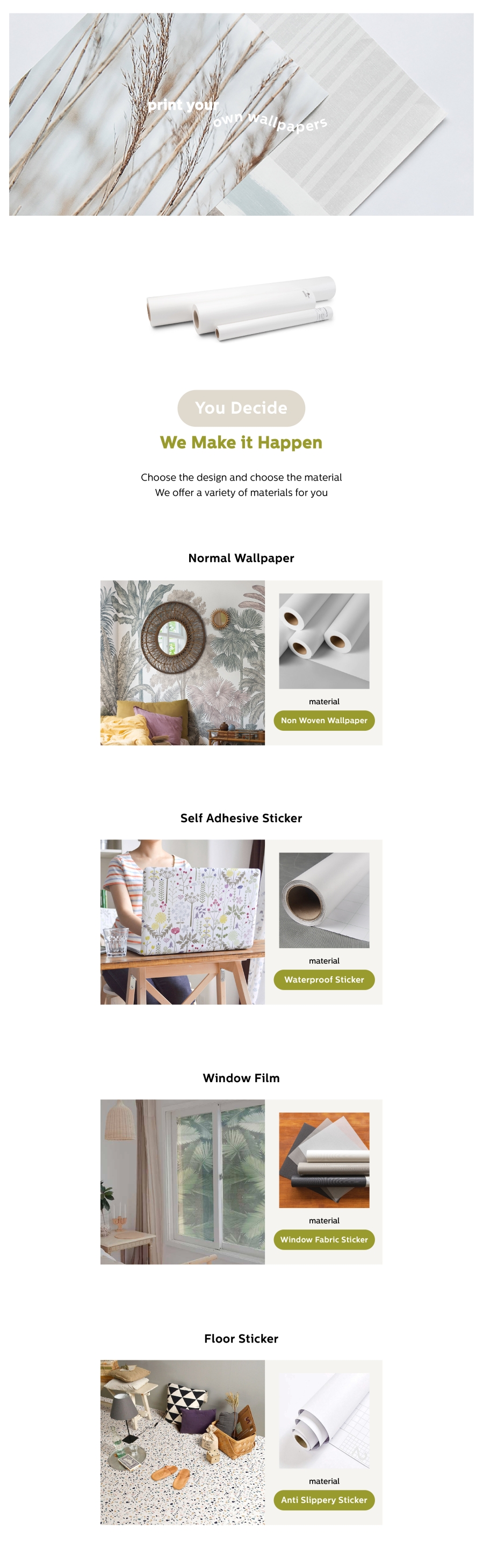Transform your living space with Custom Wallpaper from HONPO