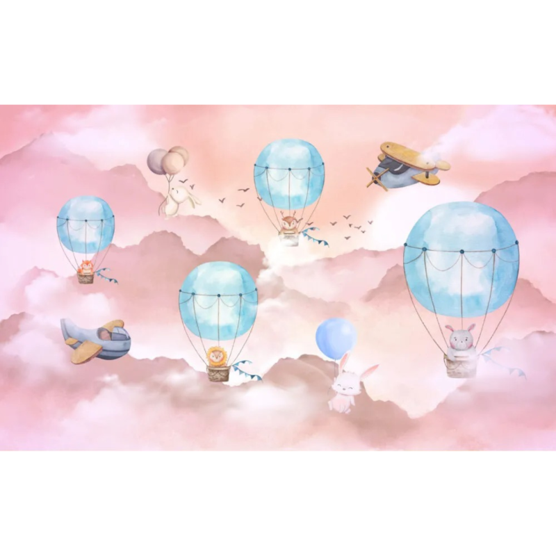 TM | Hot Air Balloon in Pink | MUR7258A