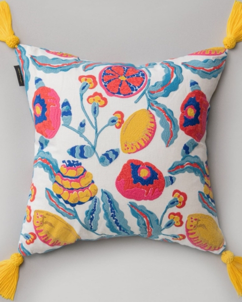 MINDTHEGAP | LA DOLCE VITA | Cushion | FIORI DI LIMONE Embroidered 