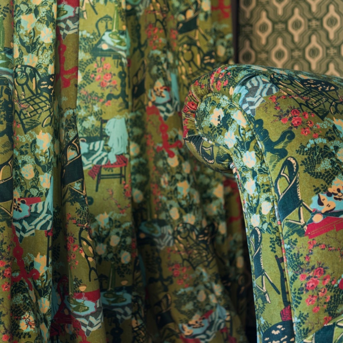 MINDTHEGAP | LA DOLCE VITA | Fabric | LA BRASSERIA Fern Velvet