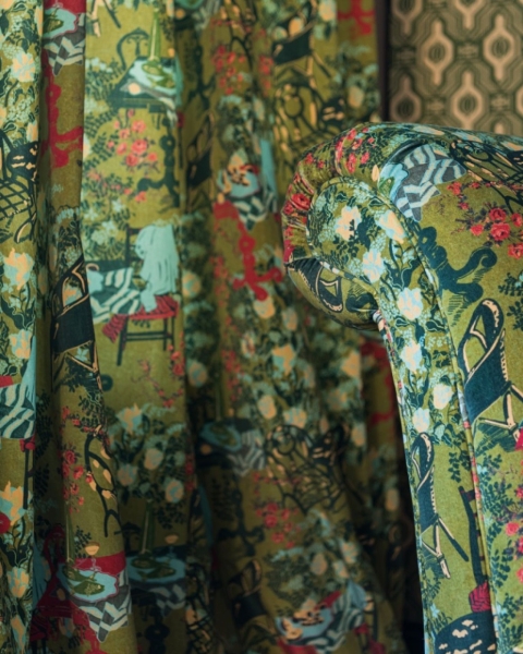 MINDTHEGAP | LA DOLCE VITA | Fabric | LA BRASSERIA Fern Velvet