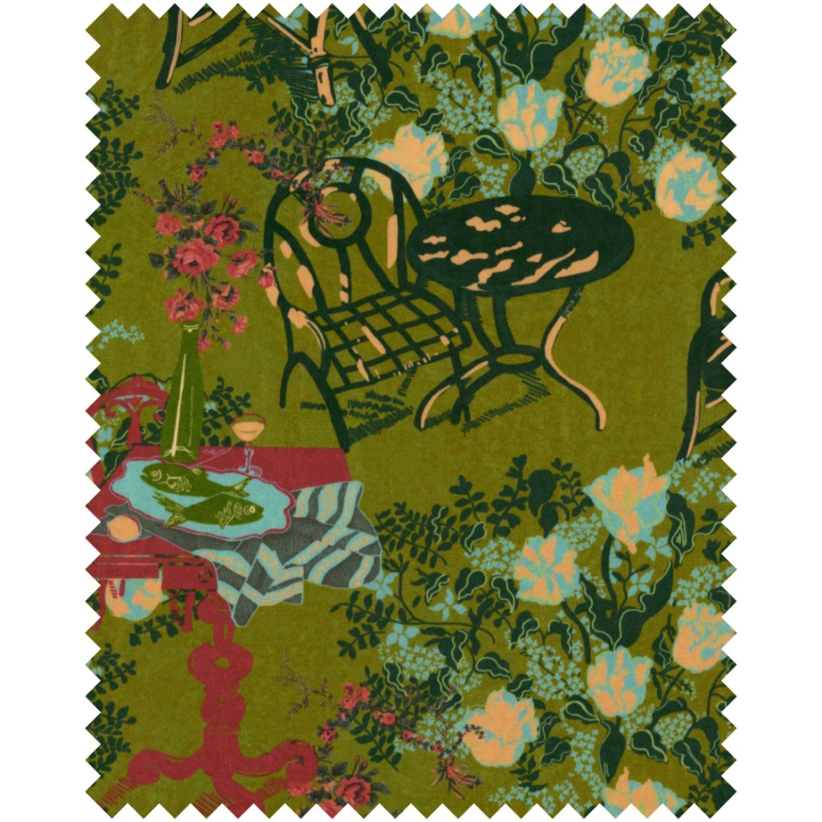 MINDTHEGAP | LA DOLCE VITA | Fabric | LA BRASSERIA Fern Velvet