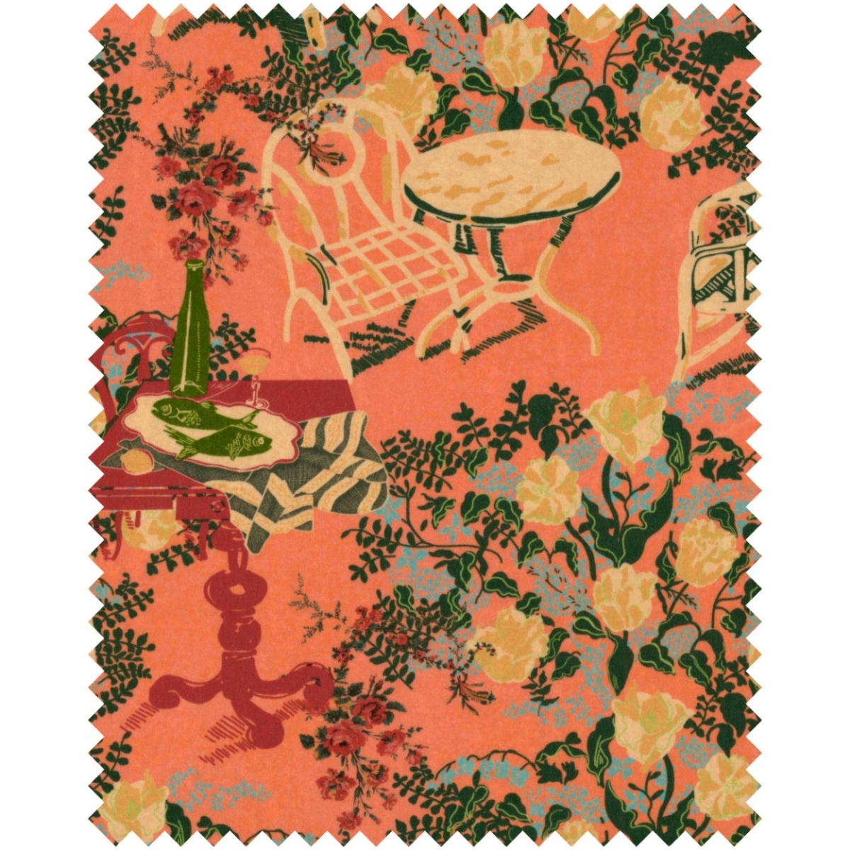 MINDTHEGAP | LA DOLCE VITA | Fabric | LA BRASSERIA Salmon Velvet