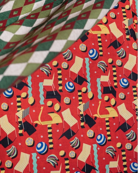 MINDTHEGAP | LA DOLCE VITA | Fabric | ROSSO GIALLO Linen