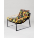 MINDTHEGAP | LA DOLCE VITA | DUNHILL CHAIR | AMALFI Blue velvet and YUZU YELLOW matte leather