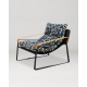 MINDTHEGAP | LA DOLCE VITA | DUNHILL CHAIR | BLU SELVAGGIO velvet and CAMBRIDGE ORANGE leather