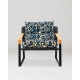 MINDTHEGAP | LA DOLCE VITA | DUNHILL CHAIR | BLU SELVAGGIO velvet and CAMBRIDGE ORANGE leather