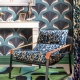 MINDTHEGAP | LA DOLCE VITA | DUNHILL CHAIR | BLU SELVAGGIO velvet and CAMBRIDGE ORANGE leather