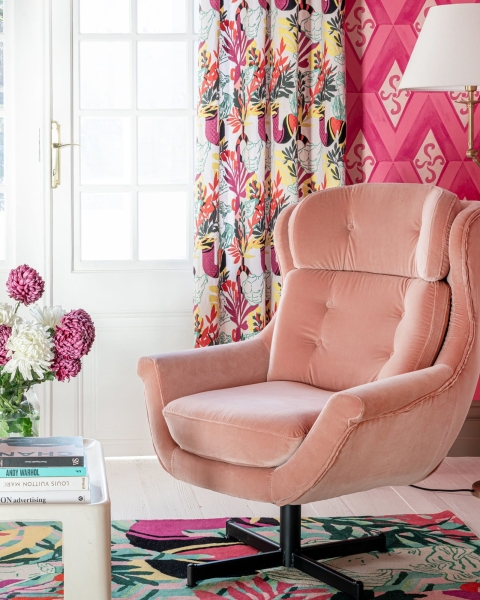 MINDTHEGAP | LA DOLCE VITA | CHAIR | JOHN SVIWEL - MUTED CLAY cotton velvet