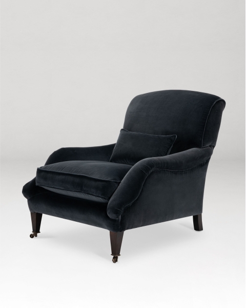 MINDTHEGAP | LA DOLCE VITA | WINSTON CHAIR | CHARCOAL cotton velvet