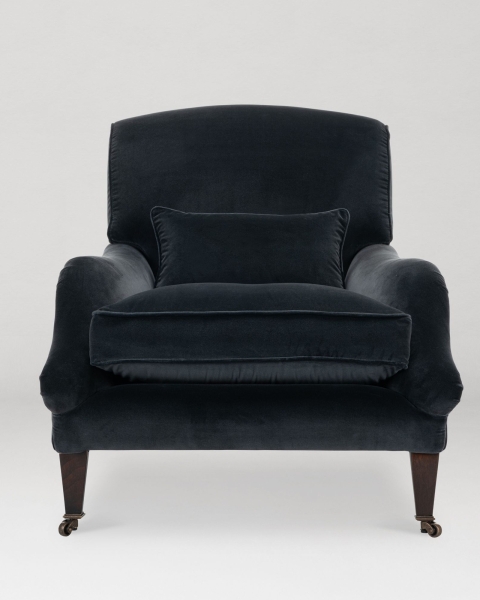 MINDTHEGAP | LA DOLCE VITA | WINSTON CHAIR | CHARCOAL cotton velvet