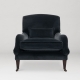 MINDTHEGAP | LA DOLCE VITA | WINSTON CHAIR | CHARCOAL cotton velvet
