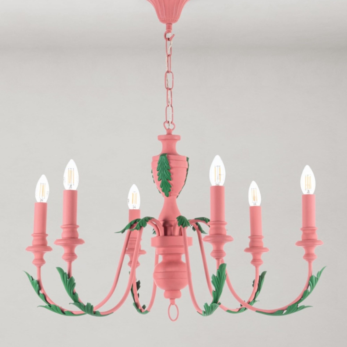 MINDTHEGAP | LA DOLCE VITA | EMILE 6 light Pendant - Pink resin ø72