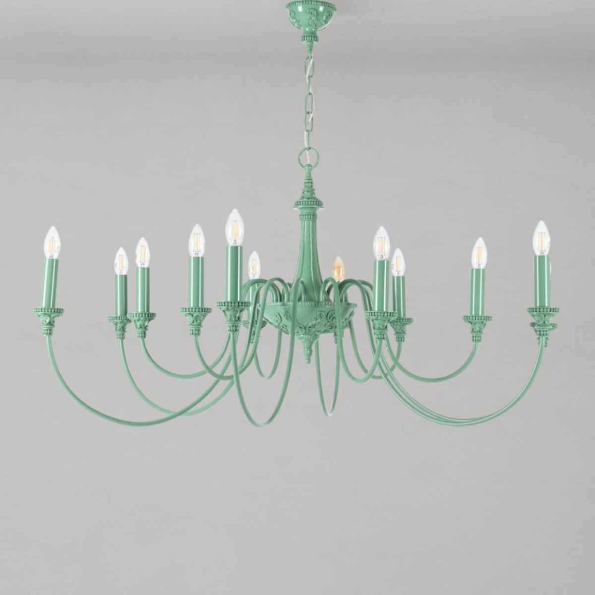 MINDTHEGAP | LA DOLCE VITA | BAILEY 12 Light Pendant - Sage Green resin ø120