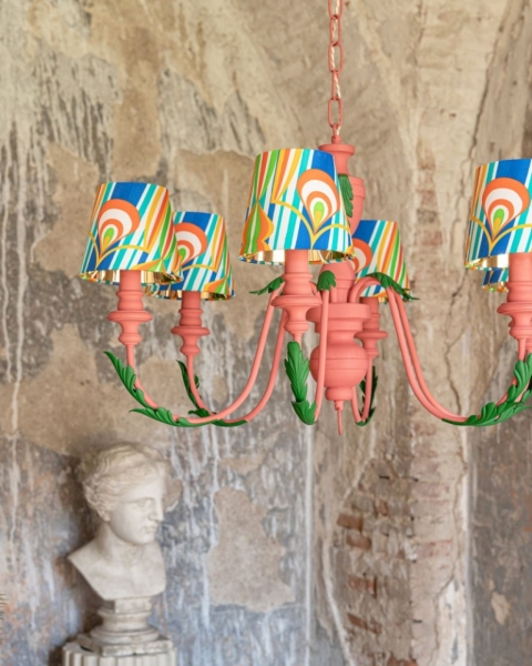 MINDTHEGAP | LA DOLCE VITA | EMILE 6 light Pendant - Caramella Wall Shade