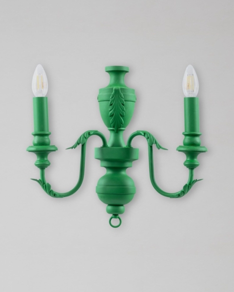 MINDTHEGAP | LA DOLCE VITA | EMILE Double Arm Sconce - Green resin