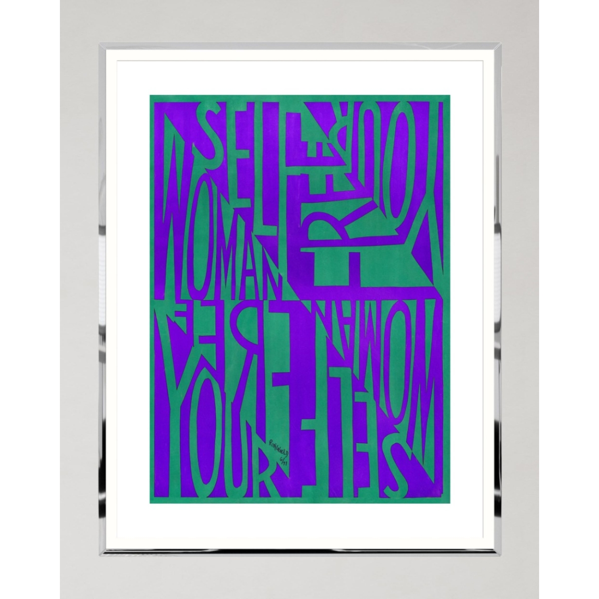 MINDTHEGAP | FREE WOMAN by FAITH RINGGOLD Framed Art