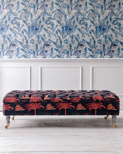 MINDTHEGAP | Sundance Villa | Sofa | SARAY OTTOMAN - AEGEAN Indigo Fabric