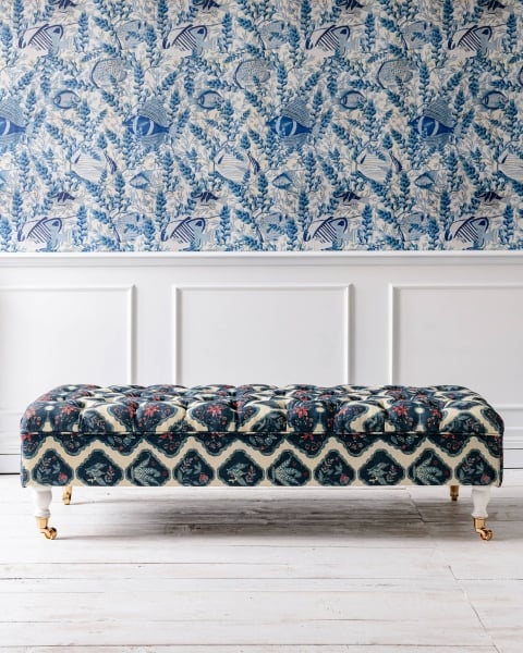 MINDTHEGAP | Sundance Villa | Sofa | SARAY OTTOMAN - PHOENICIA BATIK Fabric