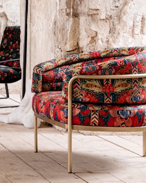 MINDTHEGAP | The Contemporary Capsule | Peregrine Chair | Psychedelia Linen