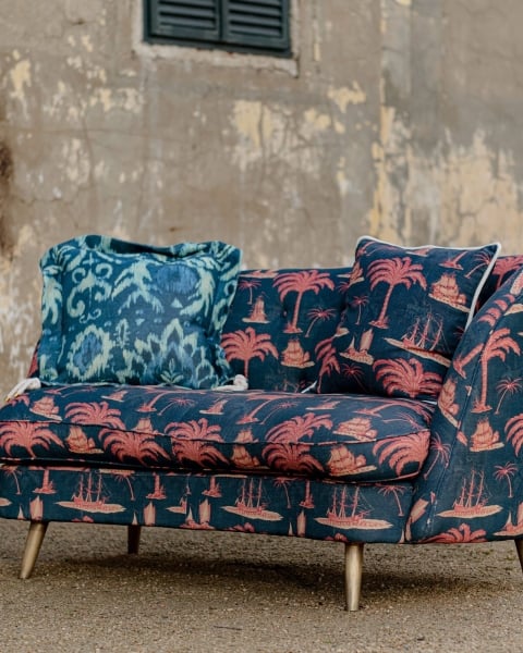 MINDTHEGAP | The Contemporary Capsule | VENICE SOFA | AEGEAN Indigo Fabric