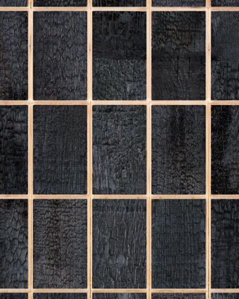 NLXL | PHE - 27 Waste Tiles Burnt Wallpaper by Piet Hein Eek