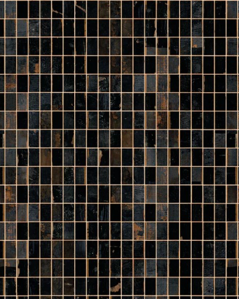 NLXL | PHE - 25 Waste Tiles Black Wallpaper by Piet Hein Eek