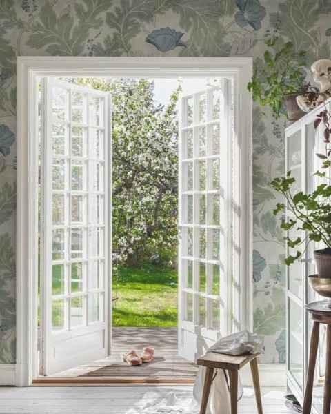 Sandberg / Poppy Garden Green 660-38