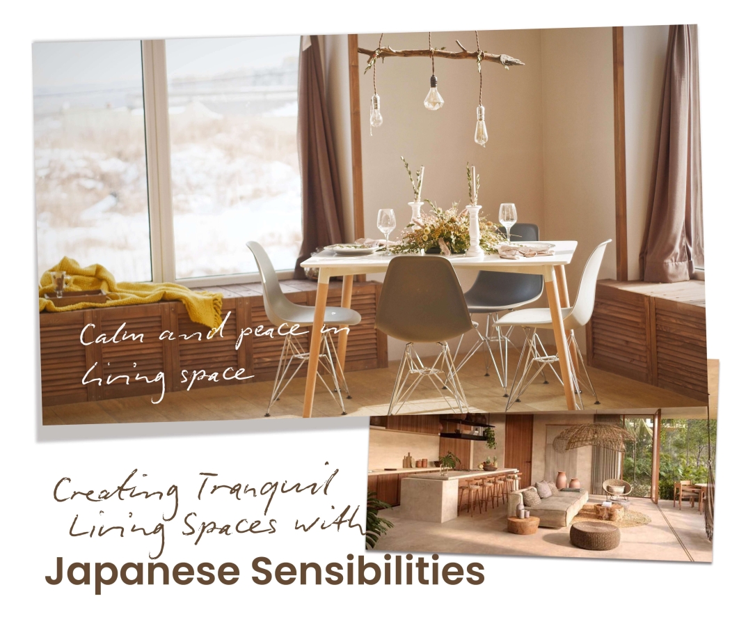 wabi-sabi interior design is inspired by Japanse style